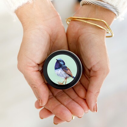 Australian artist mini soy candle tin 15+ hrs - Lemon Myrtle