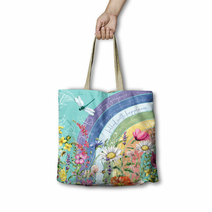 RSB71 Rainbow Wildflower Shopping Bag