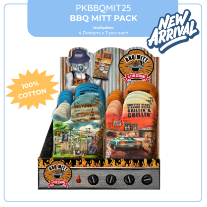 PKBBQMIT25 Pre-packed CDU BBQ Mitts