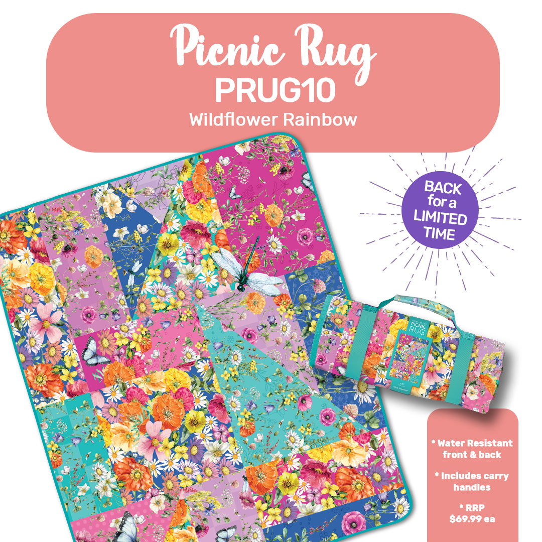PRUG10 Picnic Rug Wildflower Patch