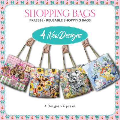 PKRSB26 - Mixed Pack Reusable Shopping Bags
