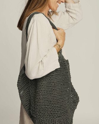 Uma Crocheted Jute Tote - Charcoal