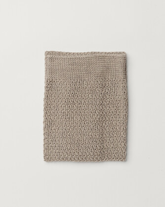 Stella Knitted Pure Linen Hand Towel - Pack of 2 - Dove/Natural