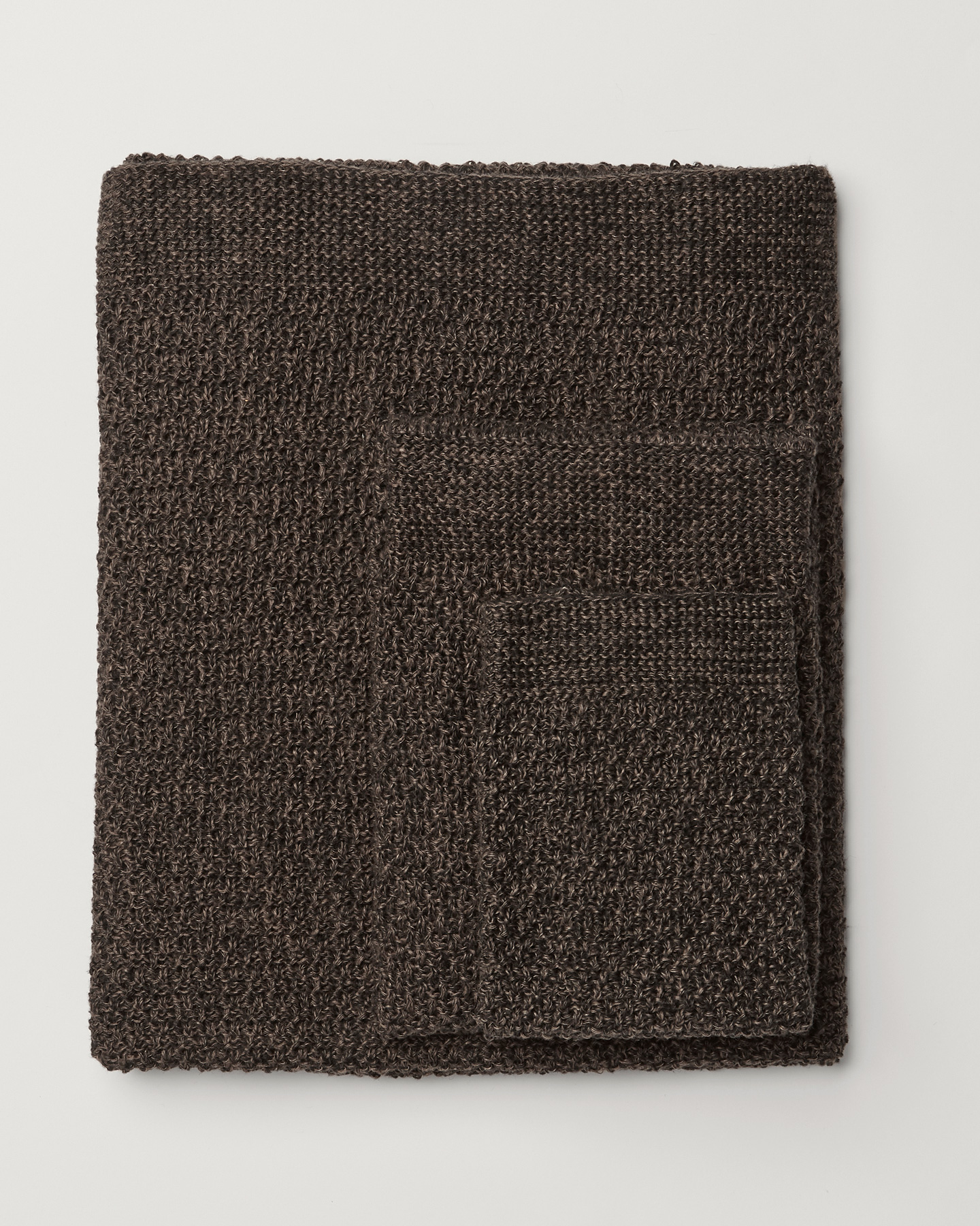 Stella Knitted Pure Linen Hand Towel - Pack of 2 - Charcoal/Black