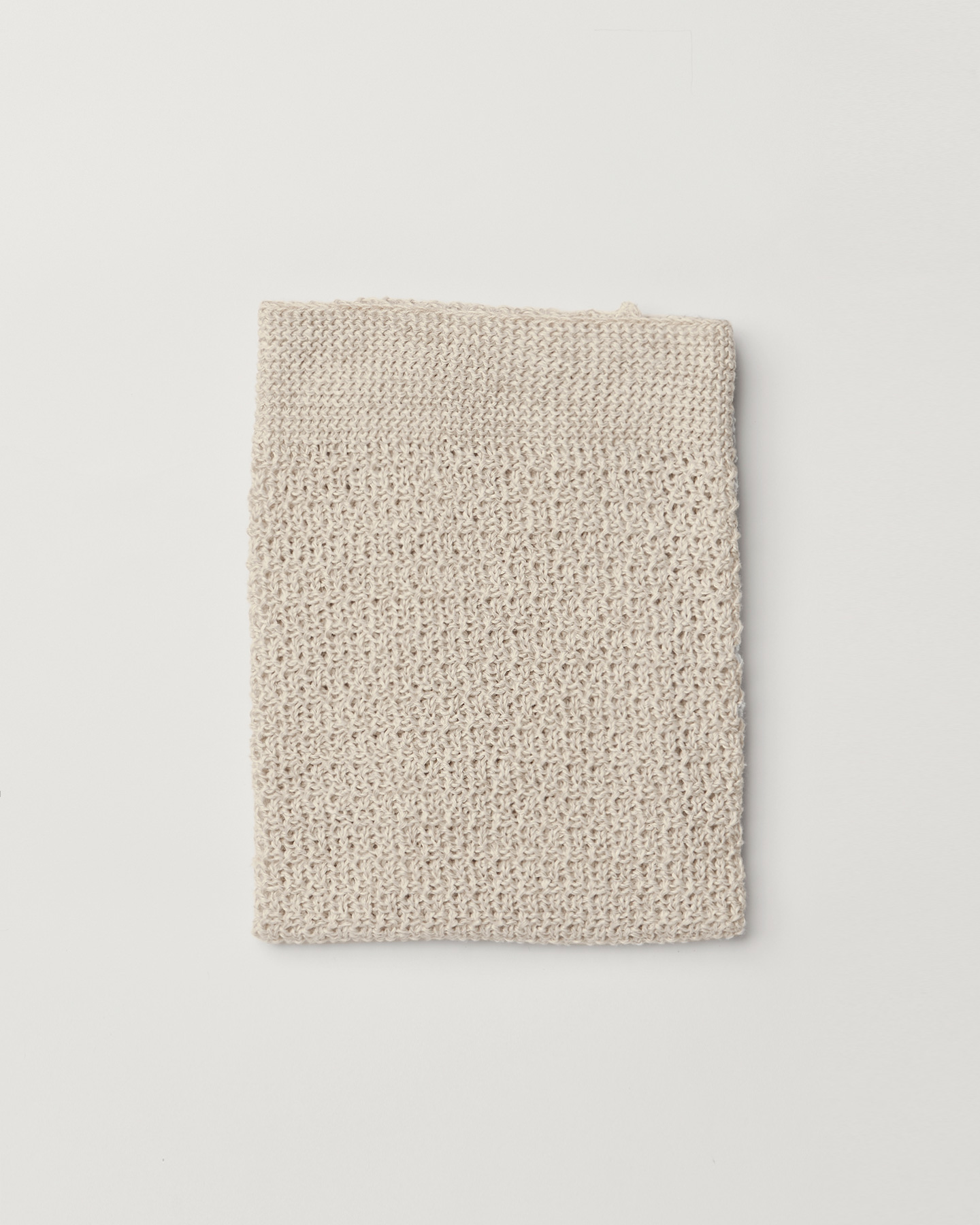 Stella Knitted Pure Linen Hand Towel - Pack of 2 - Natural and Ivory