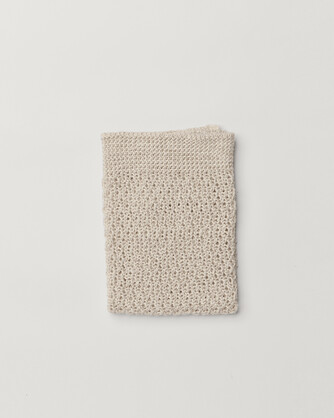 Layla Knitted Linen & Cotton Face Cloth 35cm x 35cm - Natural/Ivory