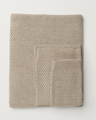 Layla Knitted Linen & Cotton Face Cloth 35cm x 35cm - Natural