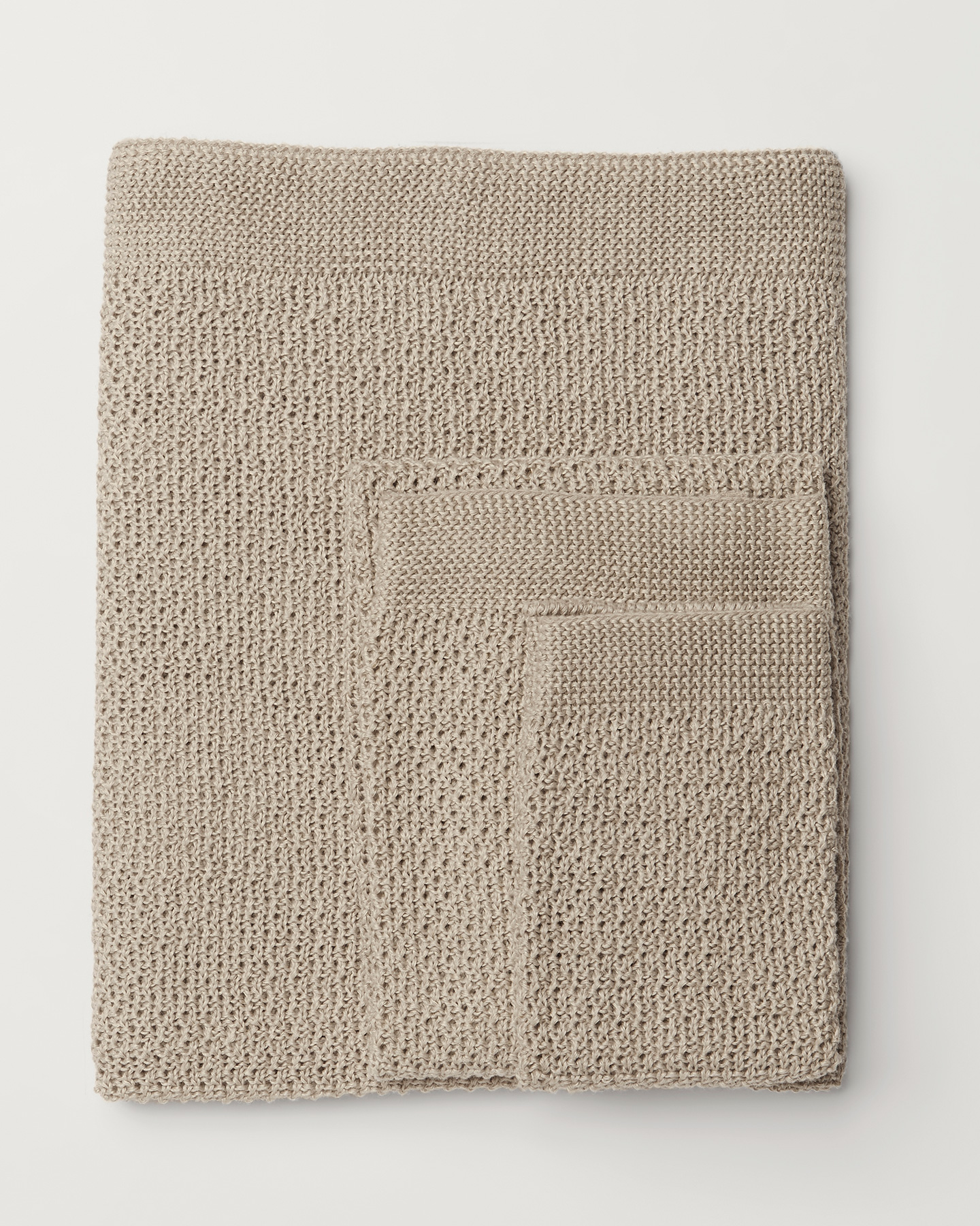 Layla Knitted Linen & Cotton Face Cloth 35cm x 35cm - Natural
