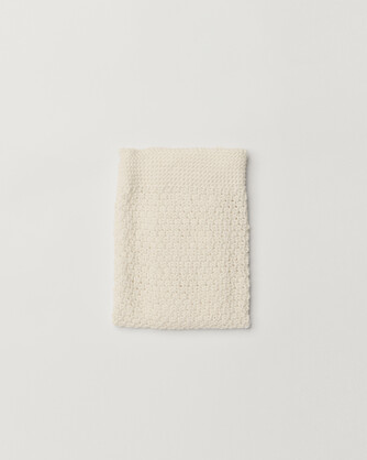 Layla Knitted Linen & Cotton Face Cloth 35cm x 35cm - Ivory