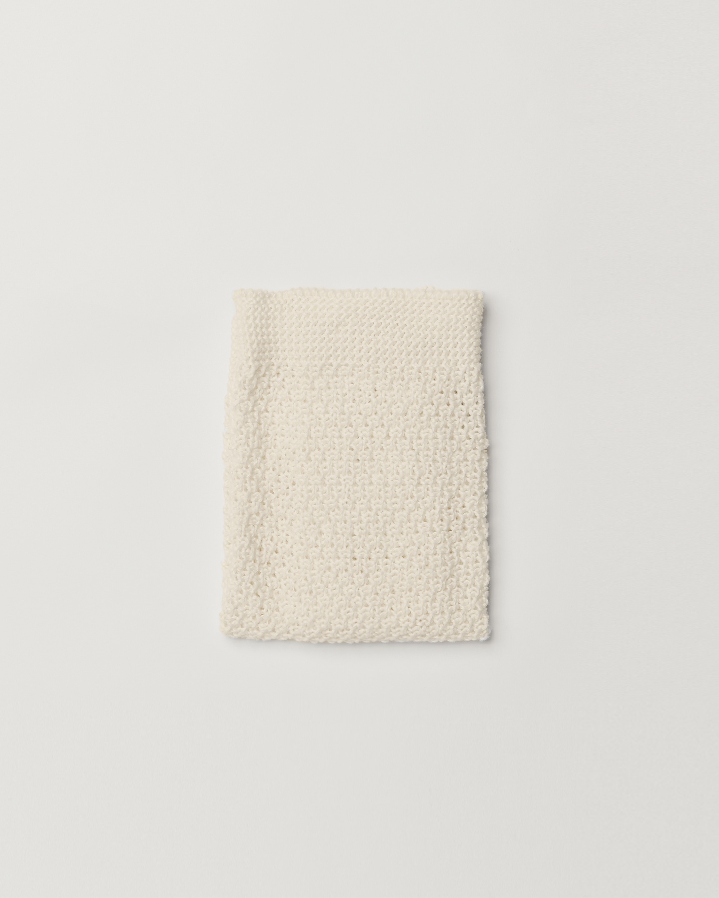 Layla Knitted Linen & Cotton Face Cloth 35cm x 35cm - Ivory
