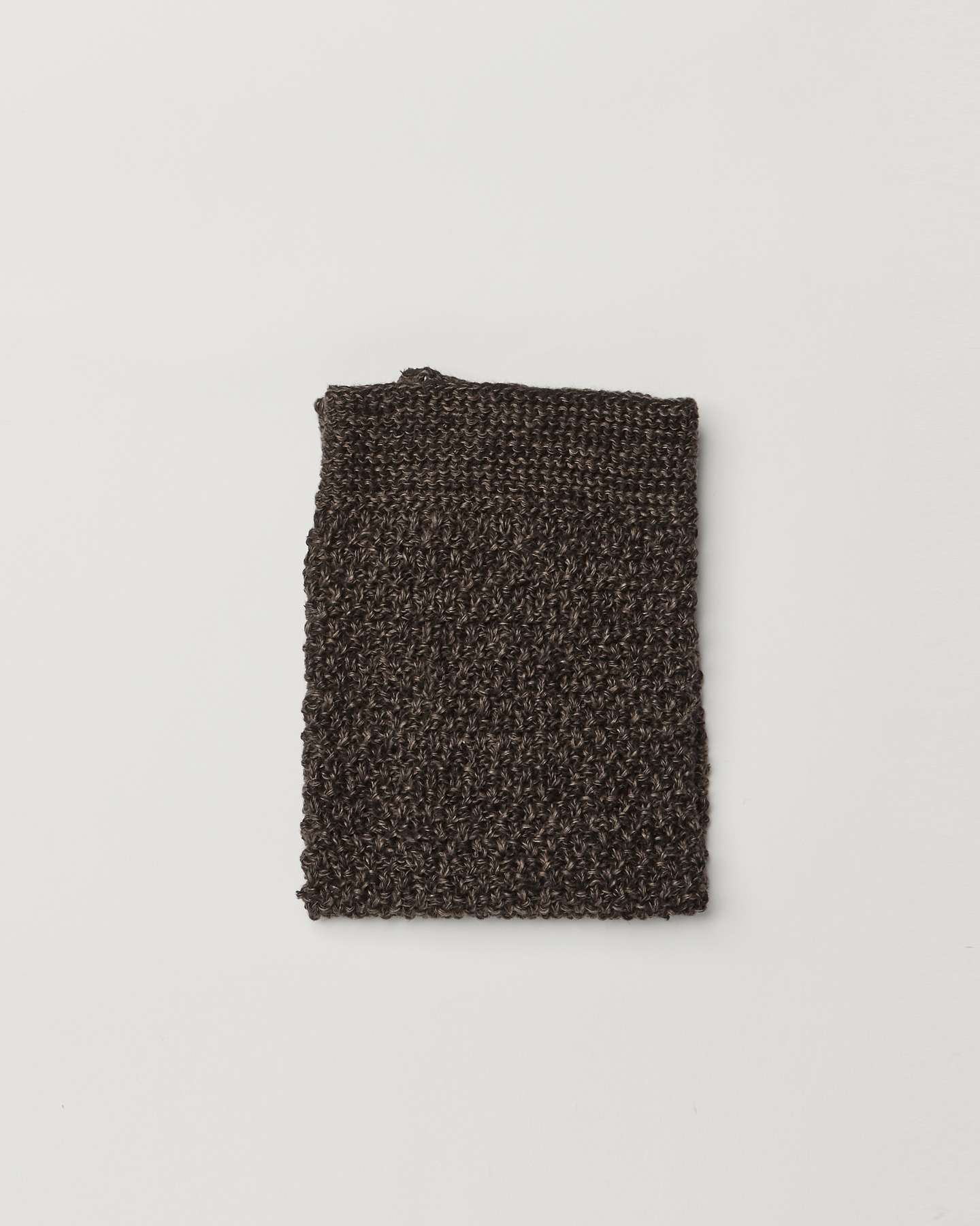 Layla Knitted Linen & Cotton Face Cloth 35cm x 35cm - Black/Charcoal