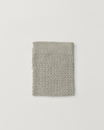 Layla Knitted Linen & Cotton Face Cloth 35cm x 35cm - Seaglass/Natural