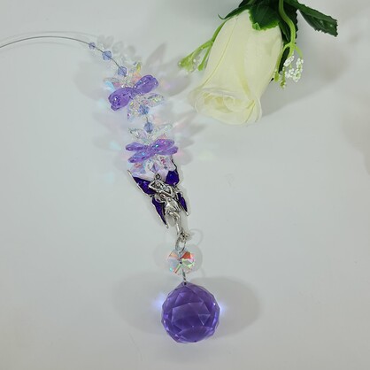 Purple fairy suncatcher 2 sizes