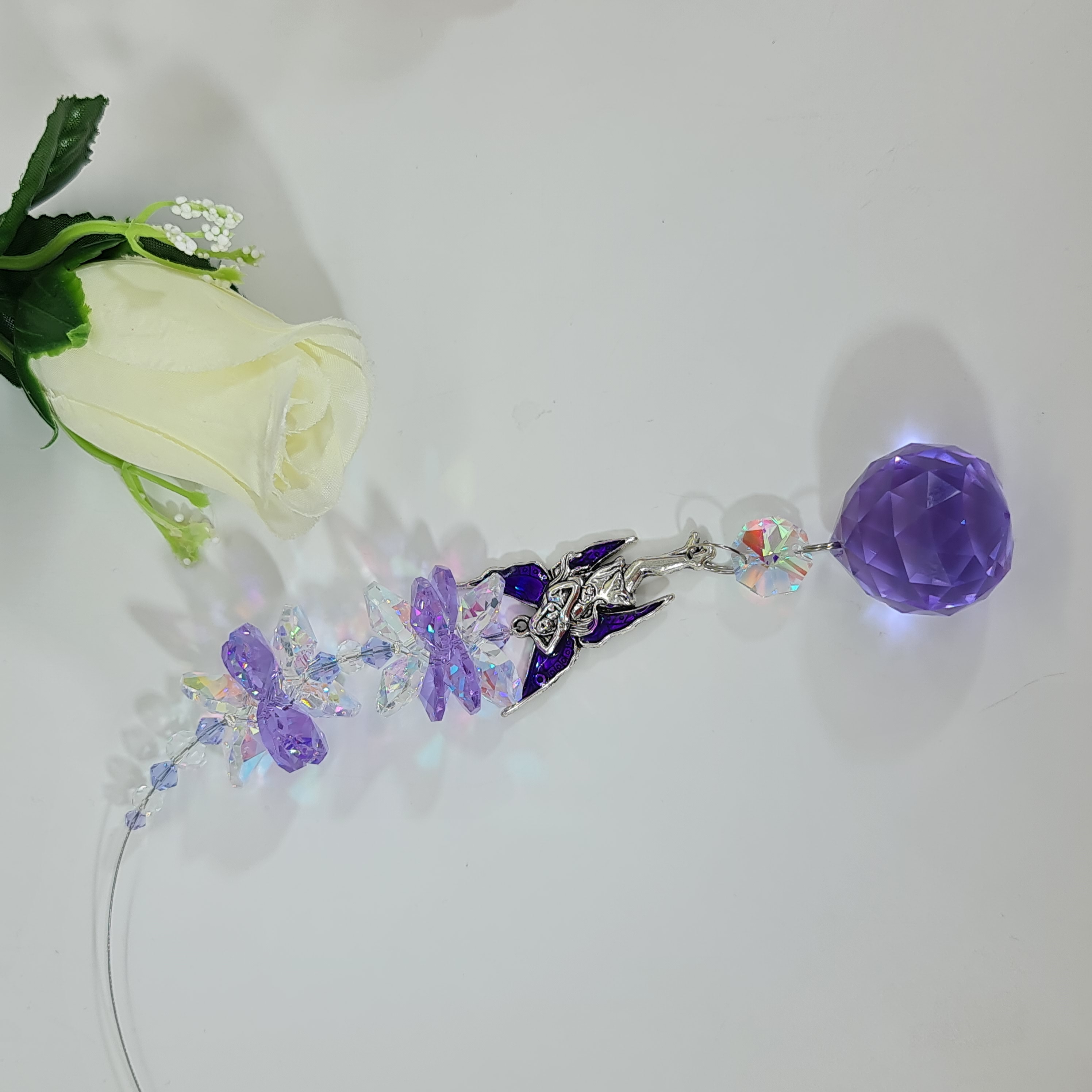 Purple fairy suncatcher 2 sizes