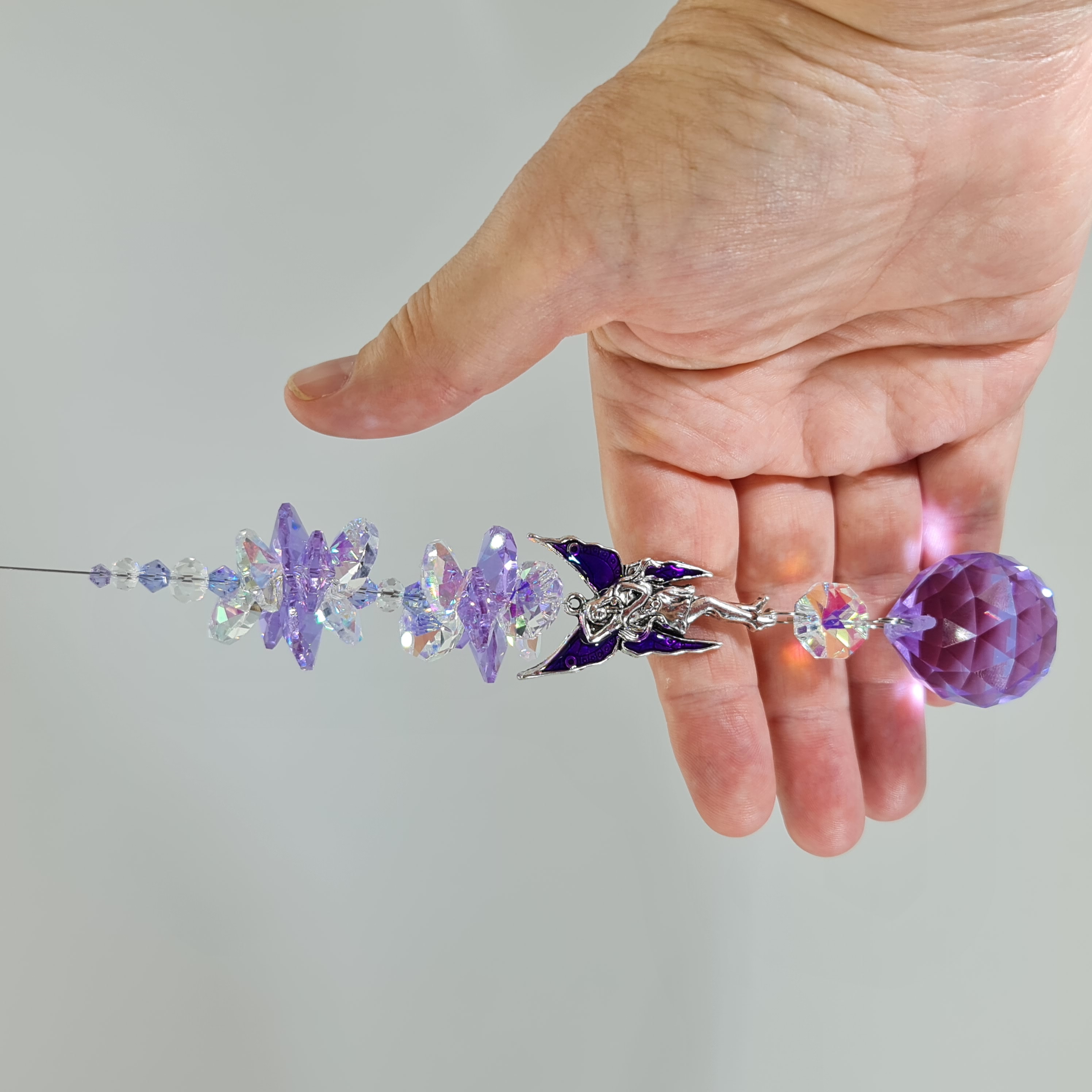 Purple fairy suncatcher 2 sizes