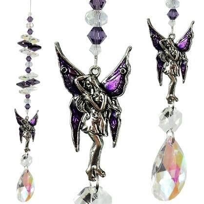 Purple fairy suncatcher 2 sizes