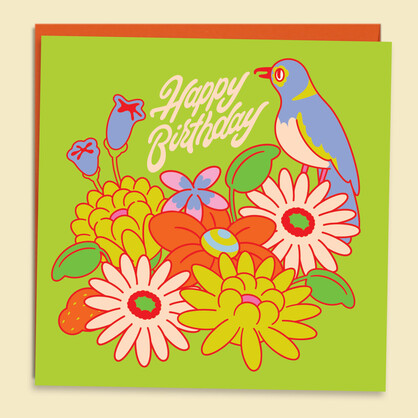 Happy Birthday Bird Superbloom