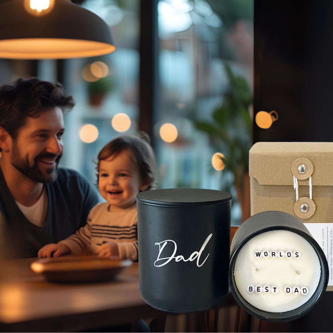 Hidden Message Father's Day Candle - WORLDS BEST DAD