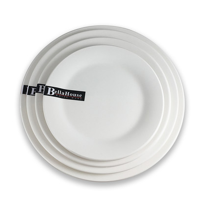 DW104  10"/25.5cm BellaHouse Rimmed Dinner Plate 24