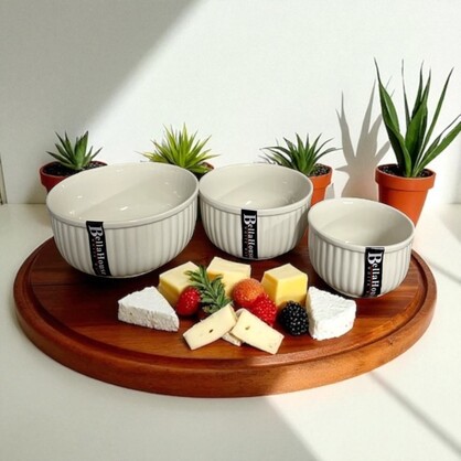 DW663  14.8x7.2cm BH Ribbed Bowl 24
