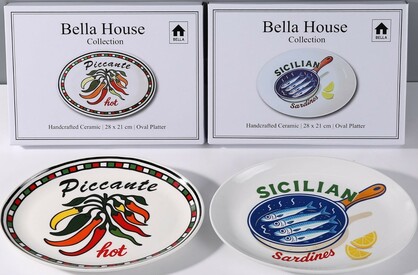PL1201 28x21cm BH oval platter assorted