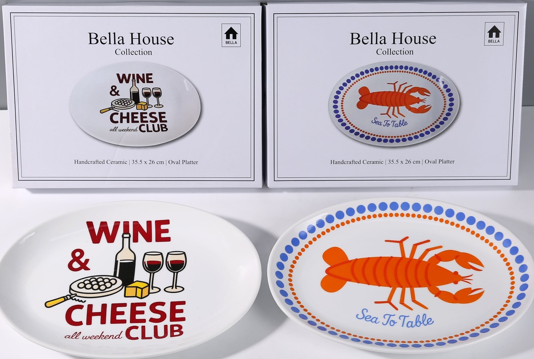 PL1203 35.5x26cm BH oval platter assorted