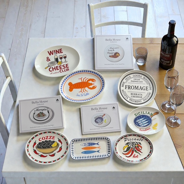 PL1202 31x24cm BH oval platter assorted