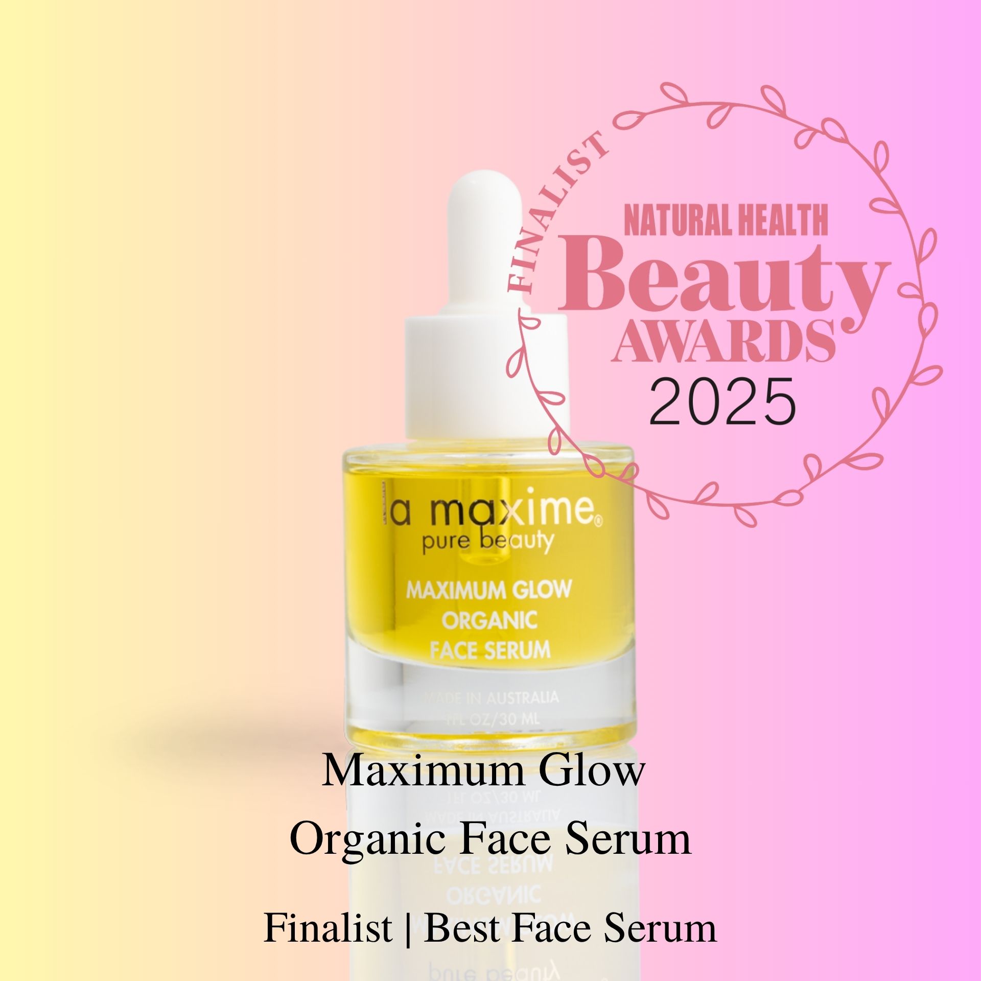MAXIMUM GLOW ORGANIC FACE SERUM  (30ml)