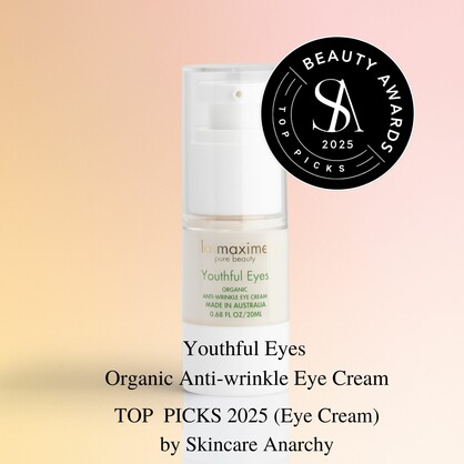 LA MAXIME Youthful Eyes Organic Anti-wrinkle Eye Cream for Puffiness, Dark Circles and fine lines 20ml