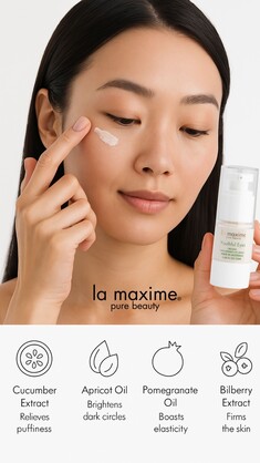 LA MAXIME Youthful Eyes Organic Anti-wrinkle Eye Cream for Puffiness, Dark Circles and fine lines 20ml