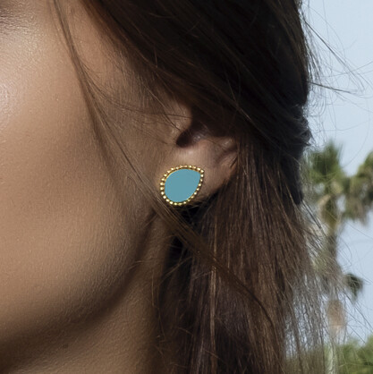 Tulip Stud Turquoise