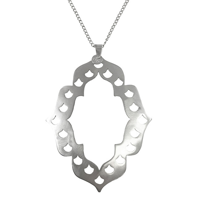 Warrior Woman Necklace Silver
