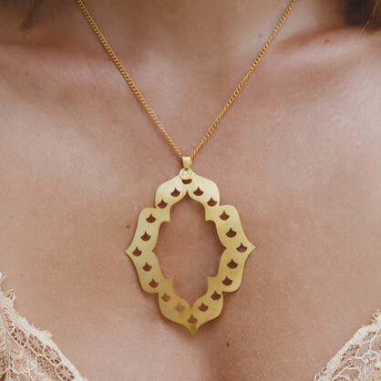 Warrior Woman Necklace Gold