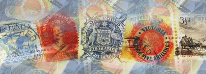 SILK TABBI SCARF: Stamps from the Past