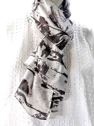 SILK TABBI SCARF: Trestle Bridge
