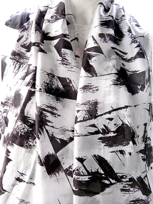 SILK TABBI SCARF: Trestle Bridge