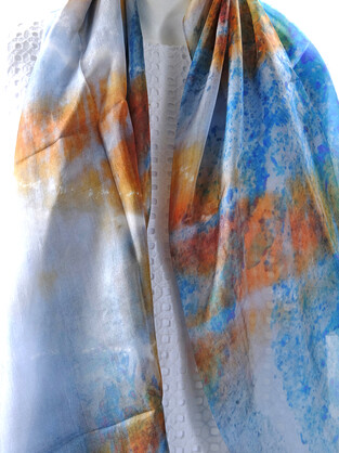 SILK TABBI SCARF: Sea Stars