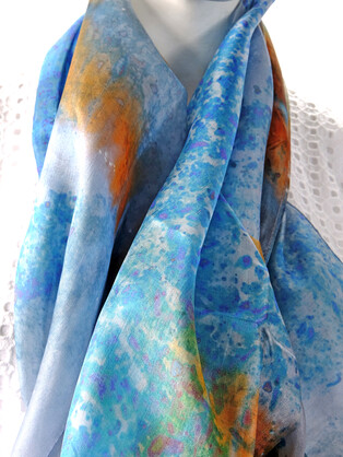 SILK TABBI SCARF: Sea Stars