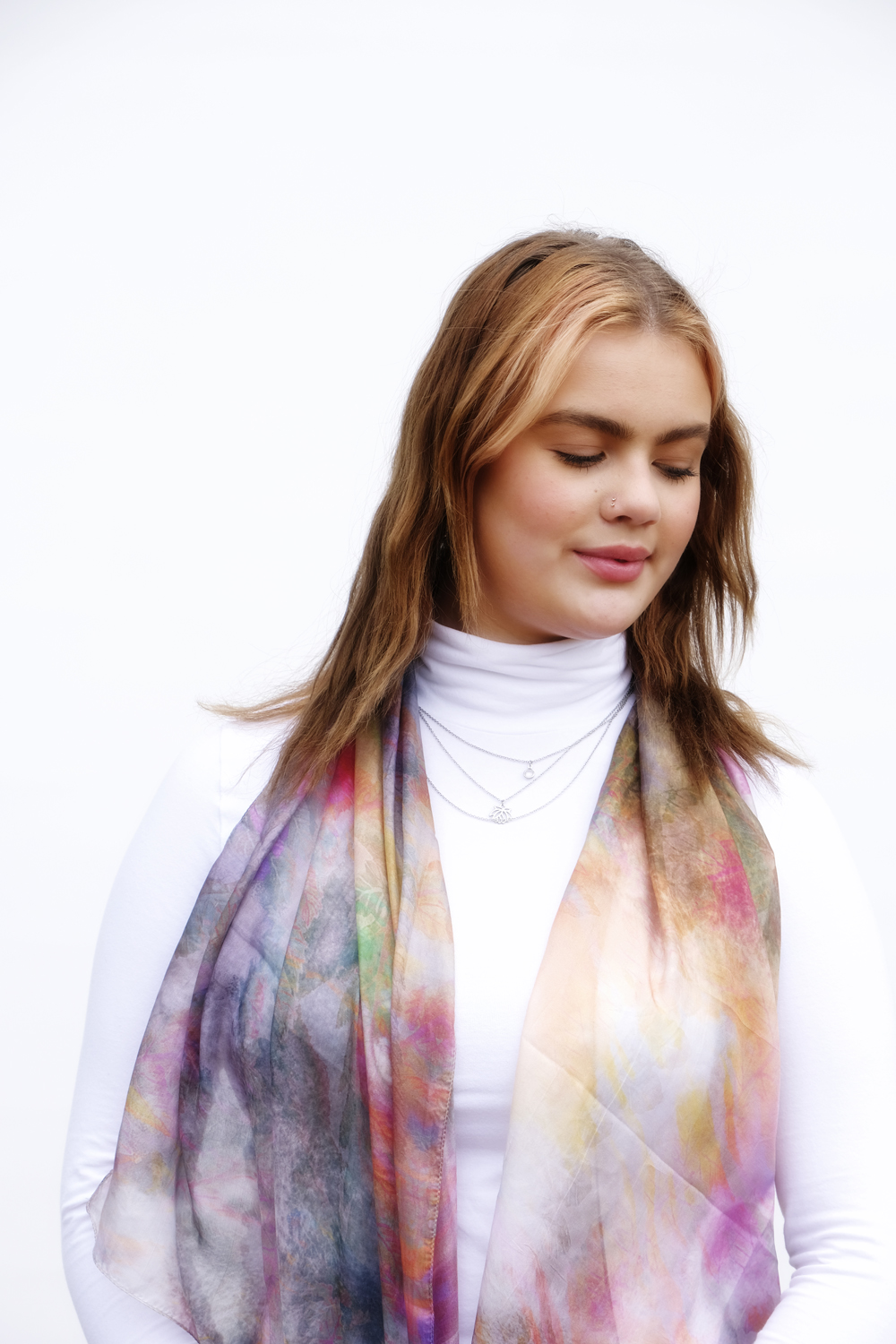 SILK TABBI SCARF: Hidden Koalas