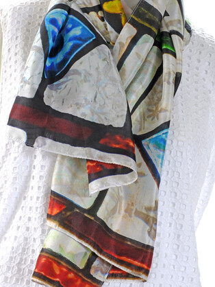 SILK TABBI SCARF: Convent Style