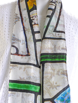 SILK TABBI SCARF: Convent Style