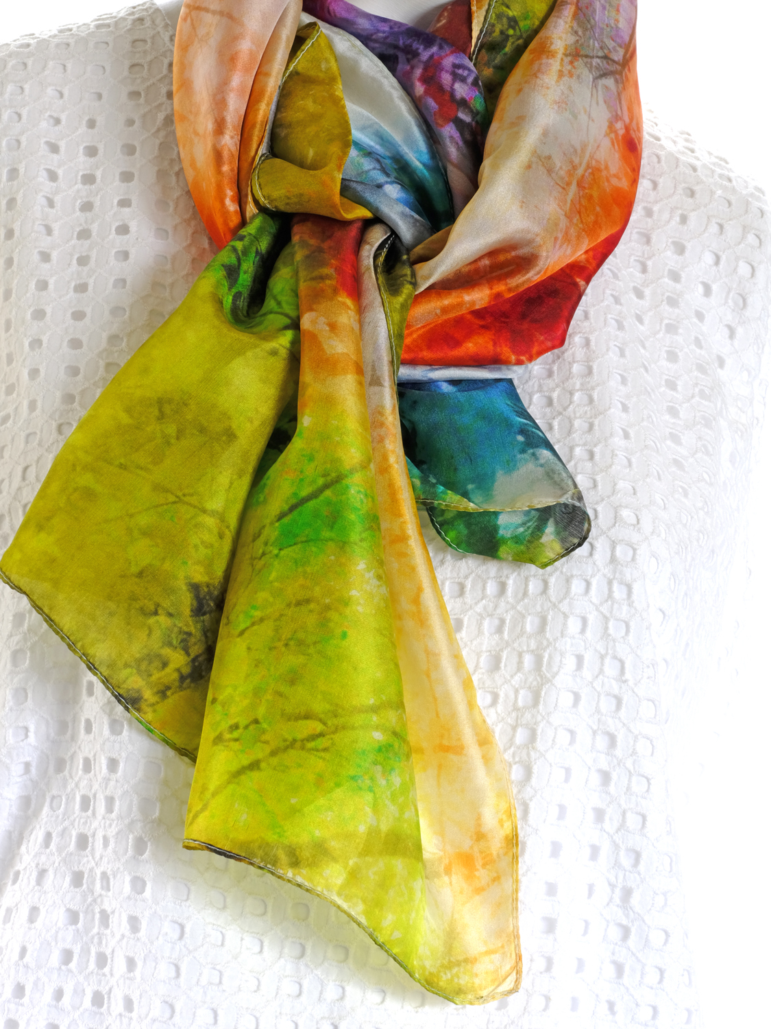 SILK TABBI SCARF: Puffing Billy