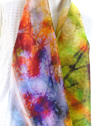 SILK TABBI SCARF: Puffing Billy