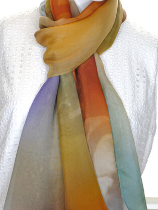 SILK CHIFFON SCARF: Warrumbungle Kangas