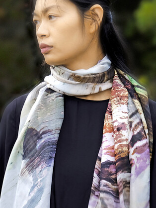SILK CHIFFON SCARF: Aussie Bush Mates