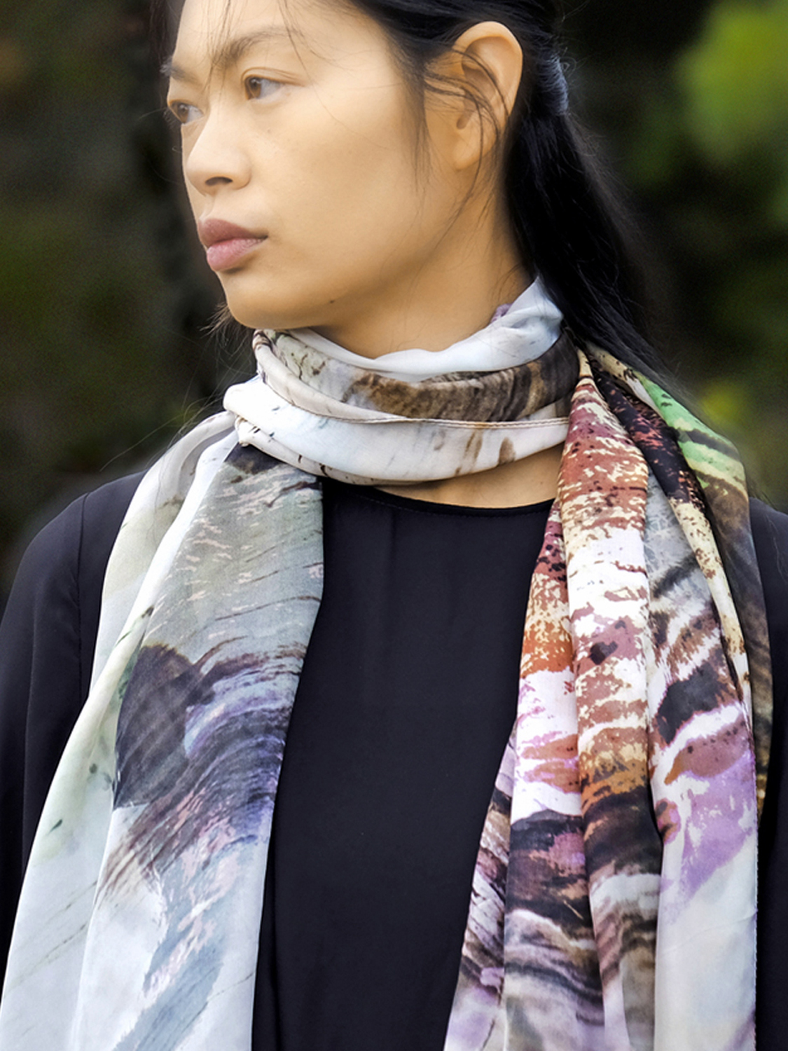 SILK CHIFFON SCARF: Aussie Bush Mates