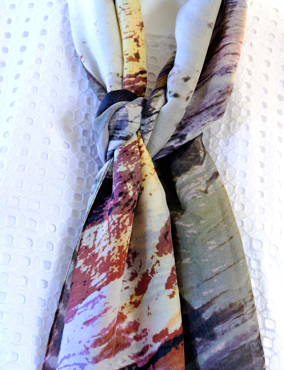 SILK CHIFFON SCARF: Aussie Bush Mates