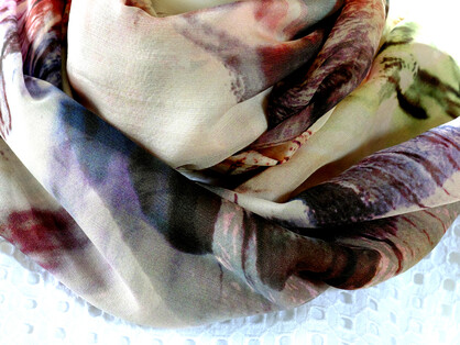 SILK CHIFFON SCARF: Aussie Bush Mates
