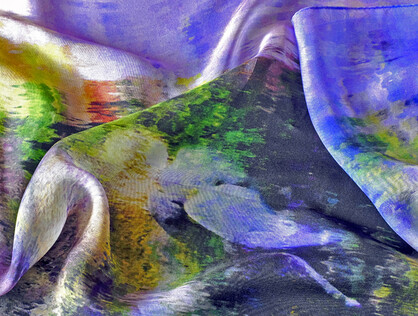 SILK CHIFFON SCARF: Platypus Magic