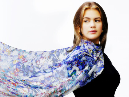SILK CHIFFON SCARF: Cloudehill Seasons